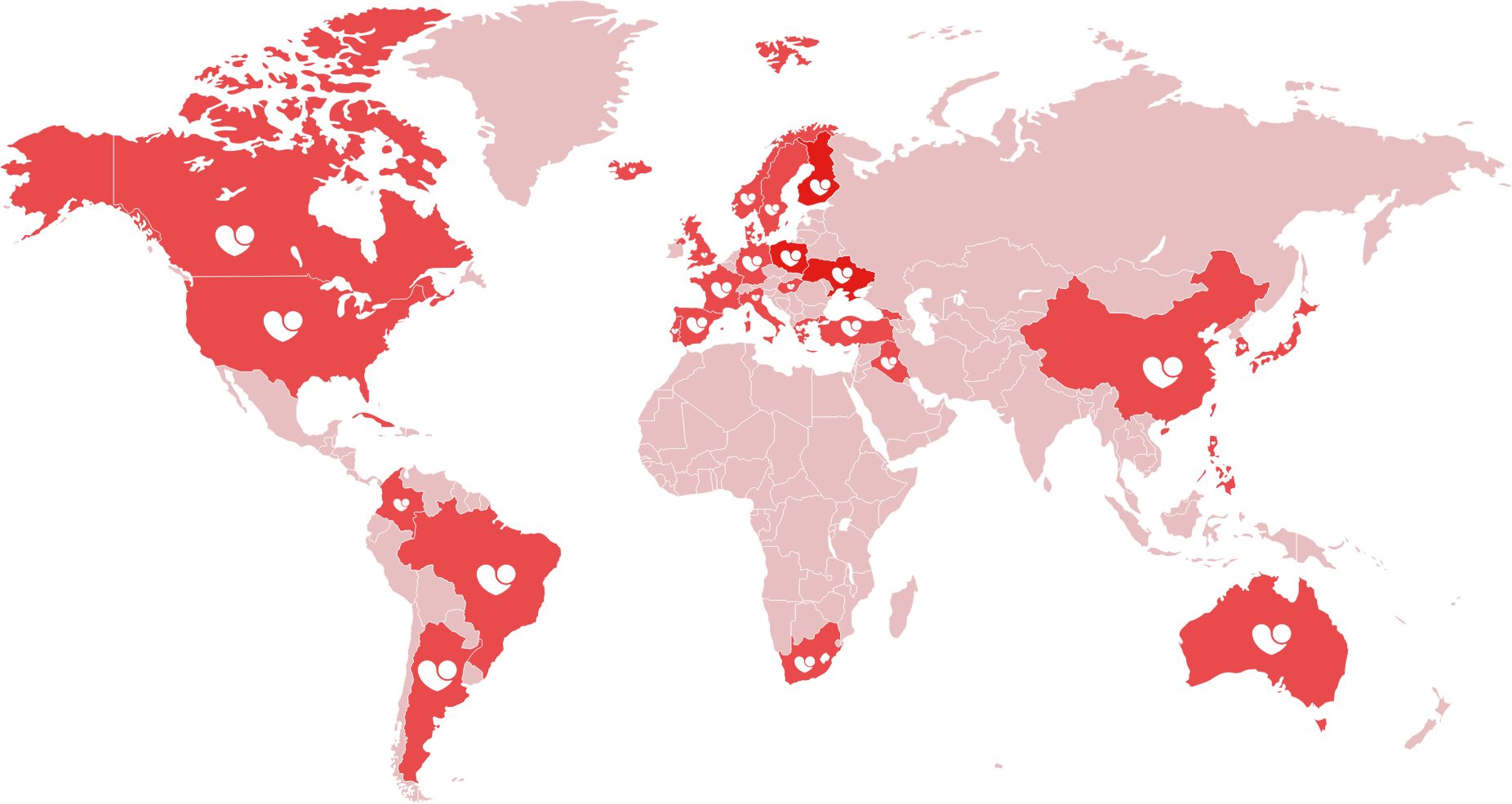 Map of IC-OS Chapters around the world