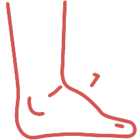 A icon of a swollen foot